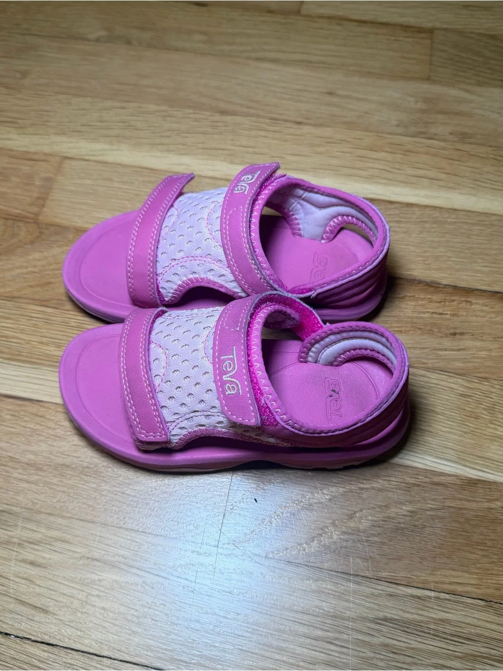 Teva Kids Pink Hook-and-Loop Sport Sandals